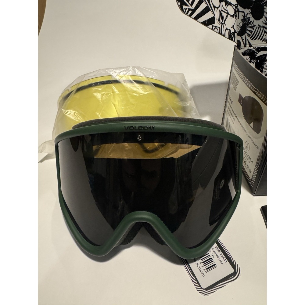 Volcom Yae Goggles NWT Extra Lens Bronze And Grern